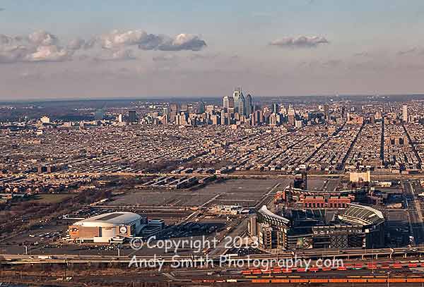 Philadelphia skyline  from the Air