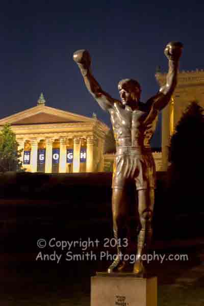 Statue of Rocky in front of Philadelphia Museum of Art